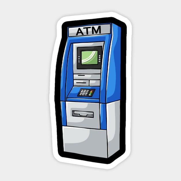 ATM Money Bank Sticker by fromherotozero